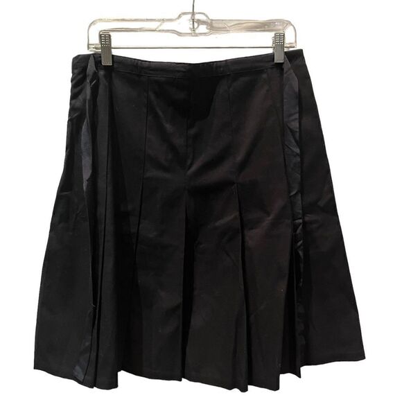 Gap Women's Black Skirt Midi Size 8 Stretch Pleated - Picture 1 of 9